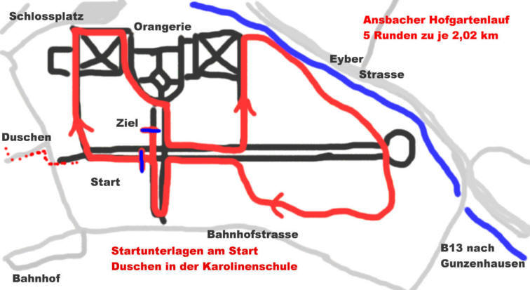 Strecke Hofgartenlauf